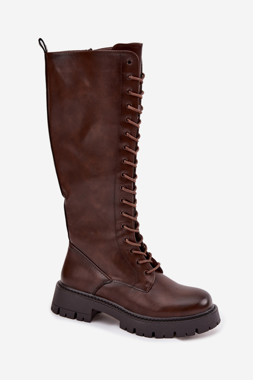 Черевики на Шнурівці Жіночі Шоколад Meliora