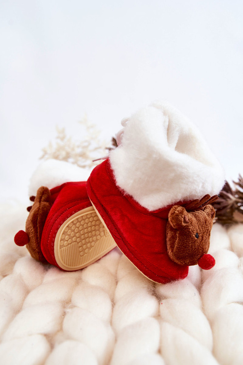 Дитячий теплий коричневий олень червоний