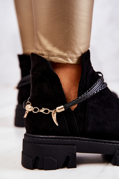 Замшеві робочі черевики без лямок Чорні Moriah