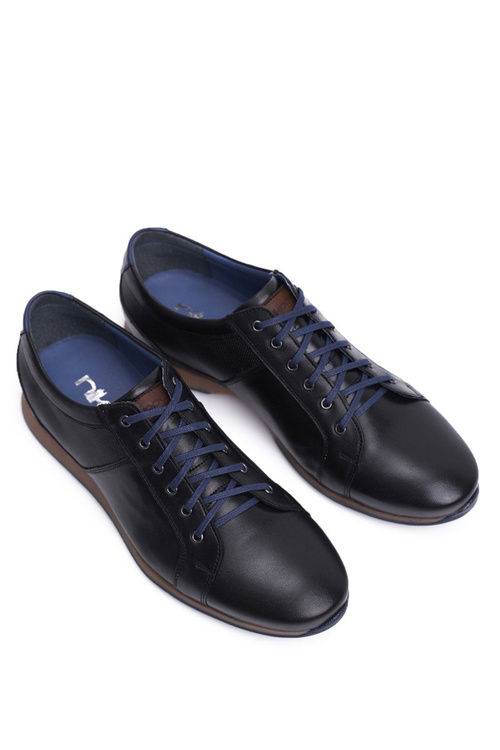 Чоловічі повсякденні шкіряні напівчоботи Nikopol Black 1730