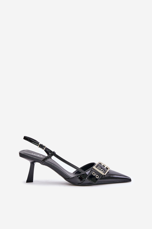 Лаковані підбори з пряжкою Black Zeisia