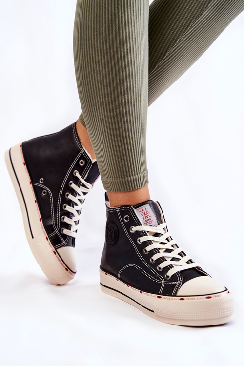 Жіночі високі утеплені кросівки Cross Jeans KK2R4042C Чорні