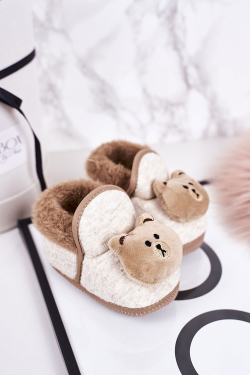 Дитячі домашні тапочки на резинці з ведмедиком Коричневим Пухом