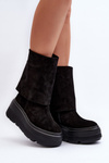 Замшеві черевики на платформі Maciejka Чорні 05319-01