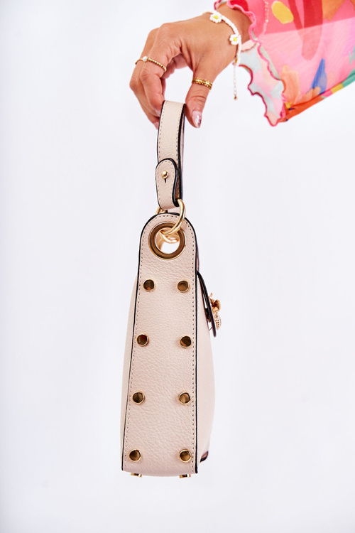 Маленька жіноча сумочка з орнаментом Ellies бежева