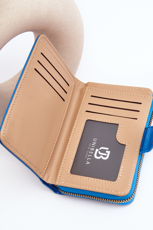 Синій глянсовий жіночий гаманець Risima