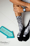 Веселкові шкарпетки з мотивами тварин зебра панда чорно-білі 2 пари