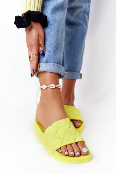 Жіночі гумові тапочки Neon Yellow Let's Swim