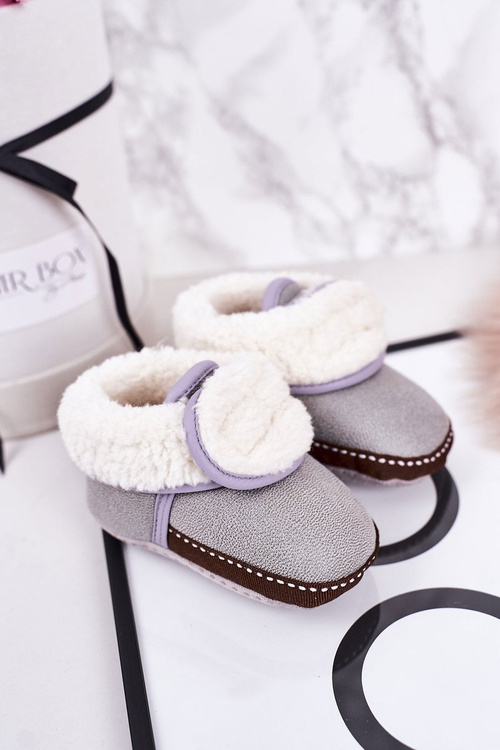 Дитячі утеплені домашні тапочки сіра хмарка