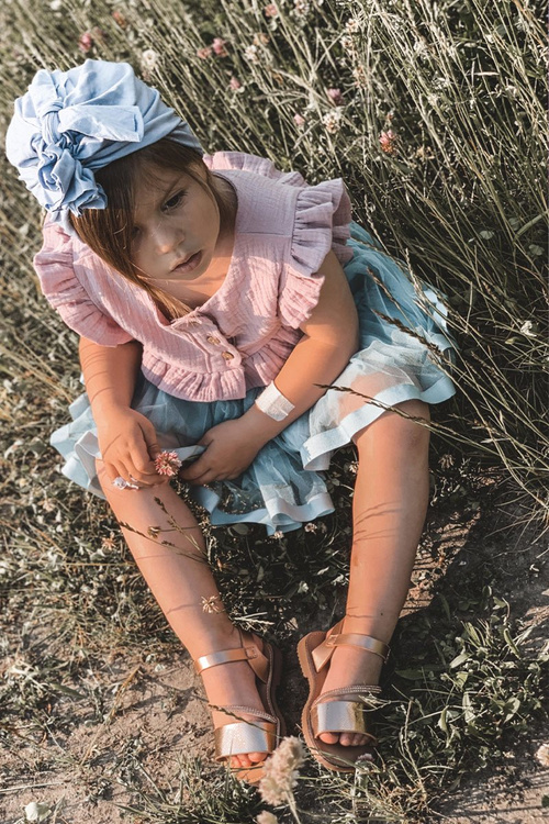 Дитячі босоніжки з паєтками Rose Gold Blake