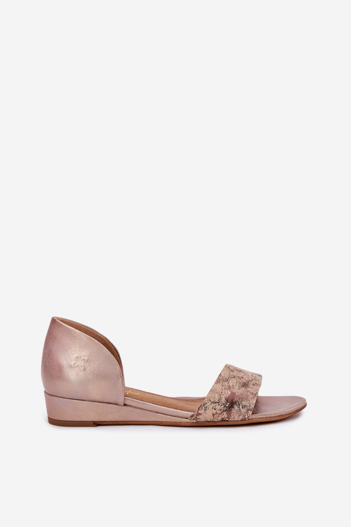 Шкіряні сандалі Maciejka 01971-71 золоті