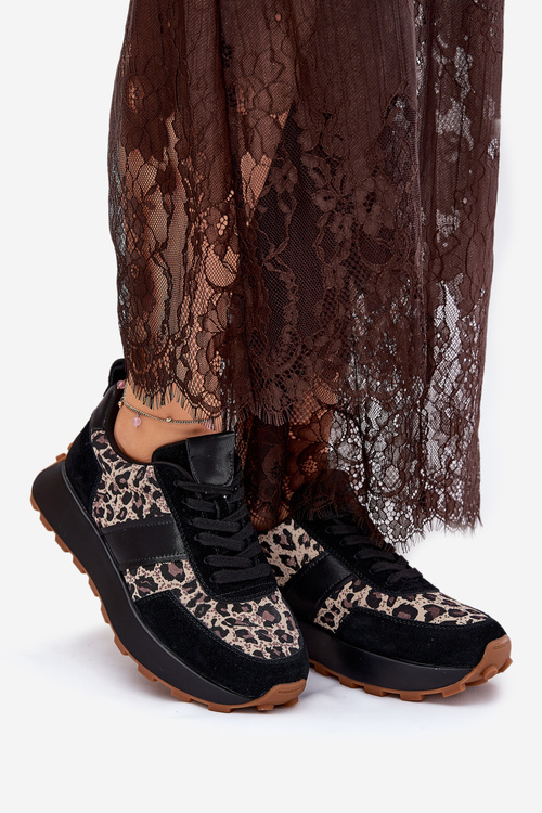 Замшеві Жіночі Кросівки На Платформі Пантера Vinceza 66793 Бежеві