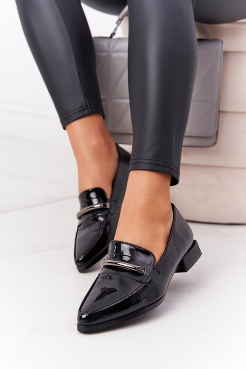 Елегантні жіночі лофери S.Barski Premium Patent Black
