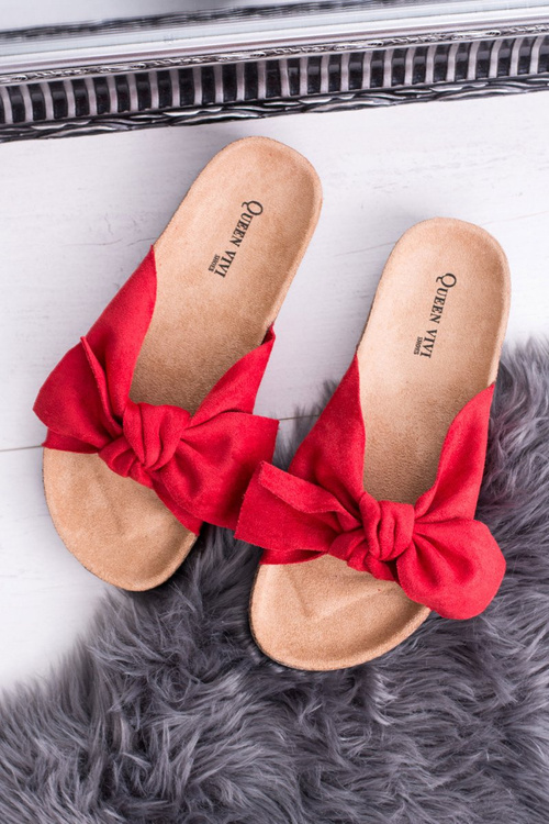 Жіночі шльопанці з картону з червоної пробки Dominica