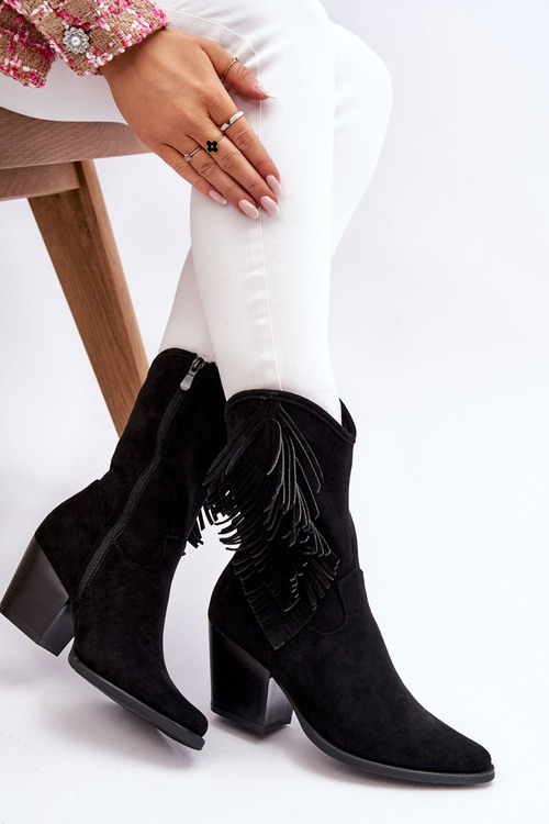 Жіночі низькі ковбойські черевики Black Elyse