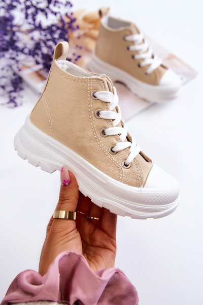 Дитячі високі кросівки Beige Freeze
