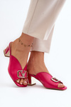 Елегантні жіночі босоніжки на підборах Laura Messi 2771 Фуксія