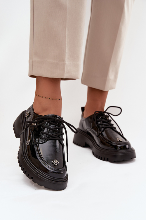 Лаковані шкіряні жіночі туфлі з пряжками Artiker 57C0333 Чорний