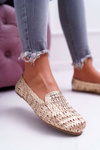 Жіночі плетені балерини Lu Boo Gold 4Ever