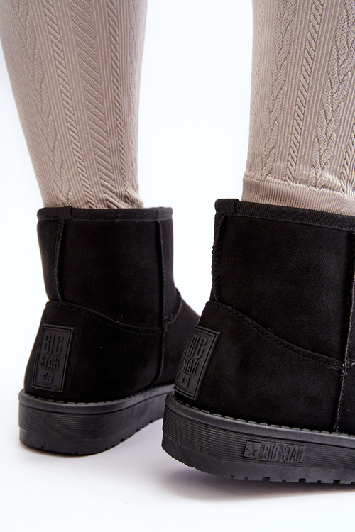 Жіночі снігові черевики з хутряною підкладкою чорні Big Star MM274158