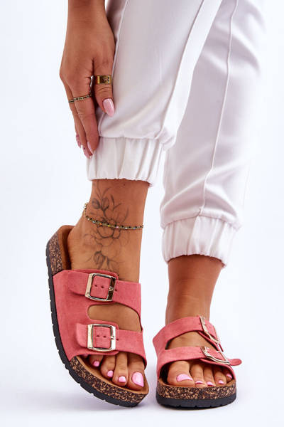 Жіночі тапочки на корковій підошві Cortina рожеві