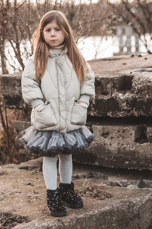 Дитячі снігові черевики Botki Ocieplane з паєтками Black Rebbica