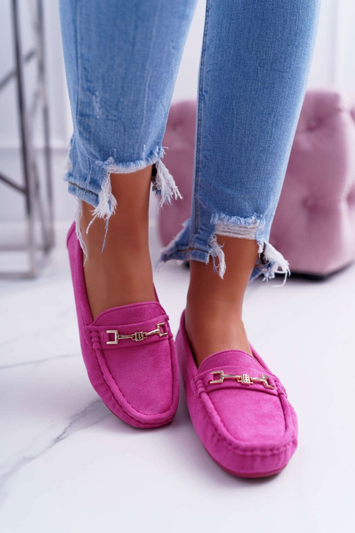 Жіночі мокасини з легкої еко-замші кольору фуксії Think