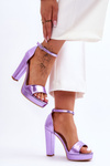 Босоніжки на високих підборах фіолетового кольору Mandy 