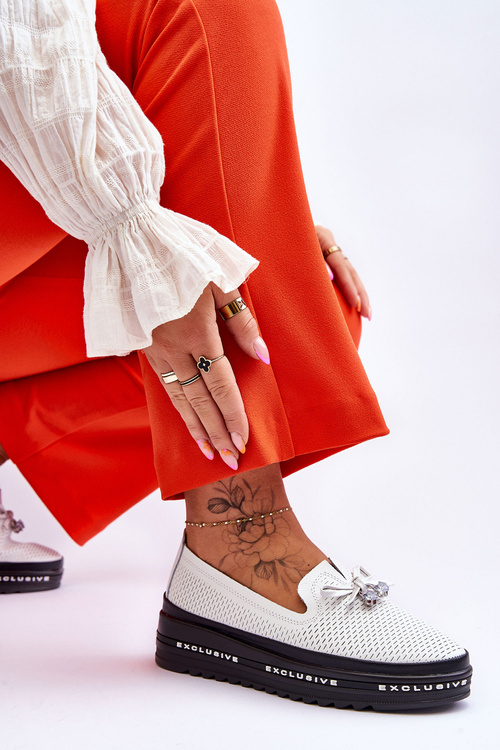 Жіночі шкіряні сліпони White Raven