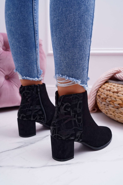 Чоботи жіночі на шпильці Sergio Leone чорні BT521