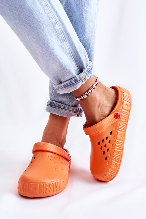 Жіночі світлі тапочки Big Star II275005 Помаранчеві