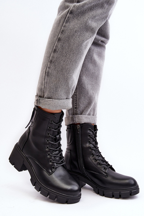 Жіночі м'які ботильйони Workery на блискавці чорного кольору Evrarda