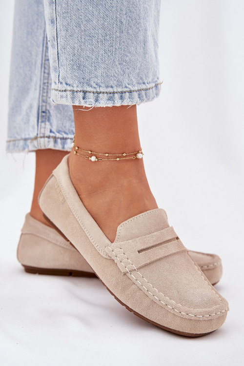 Замшеві Жіночі Мокасини Big Star RR274947 Бежеві