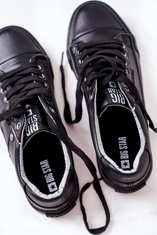 Жіночі шкіряні кросівки Big Star GG274061 Чорні