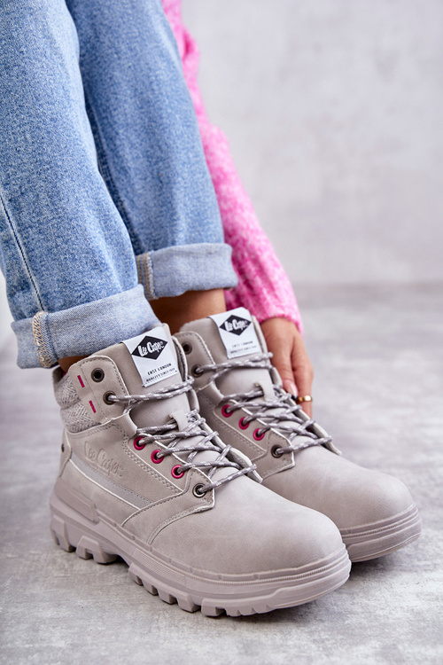 Жіночі теплі черевики Lee Cooper LCJ-22-01-1373 сірі