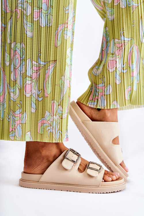 Класичні жіночі тапочки бежевого кольору Weston