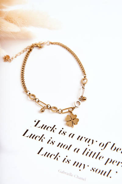 Жіночий одноногий браслет Clover Gold