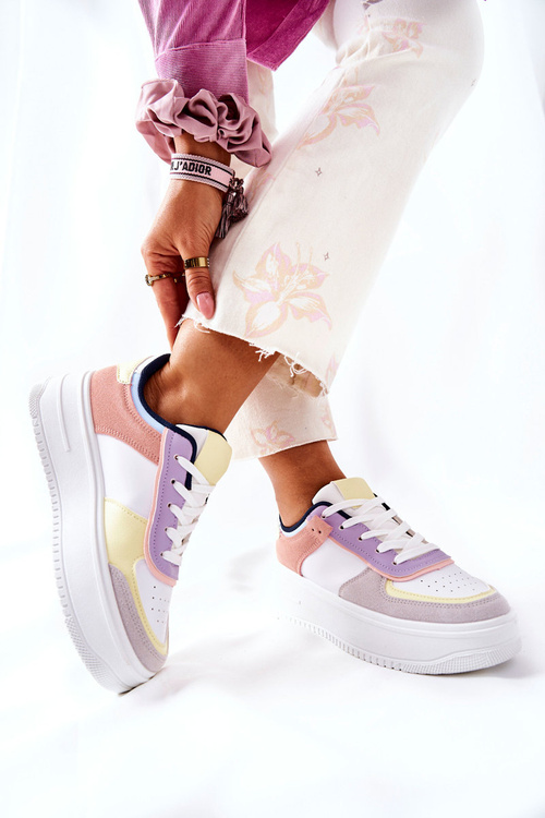 Спортивне взуття на платформі White-Yellow Freedom