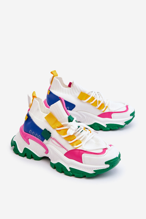 Жіночі кросівки біло-зелені Keaton