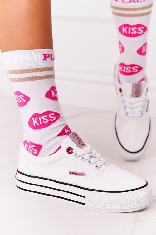 Жіночі кросівки на платформі CROSS JEANS FF2R4001C білі