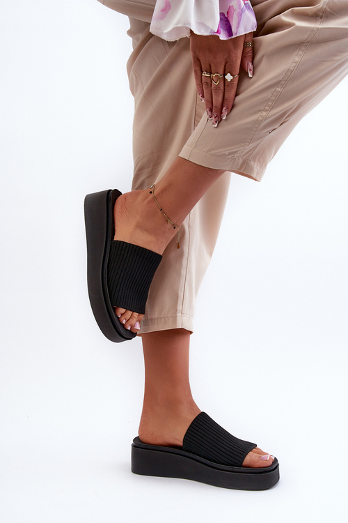 Жіночі босоніжки на платформі Sergio Leone SK083H Чорні