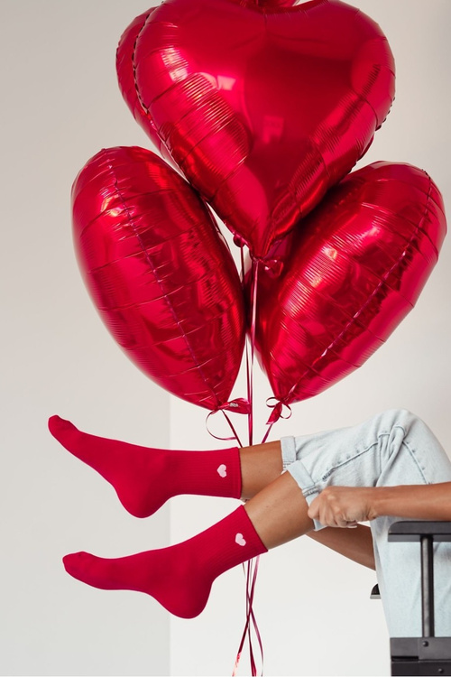 Жіночі Носки Малі Серця Червоні