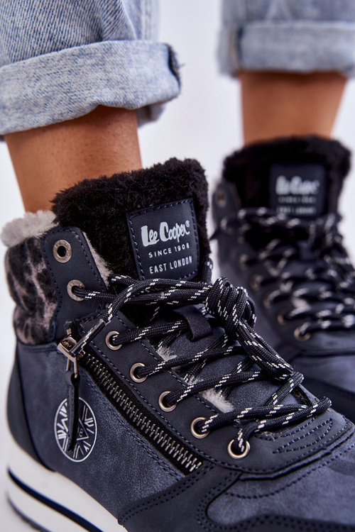 Жіночі теплі черевики Lee Cooper LCJ-22-31-1450 Темно-сині