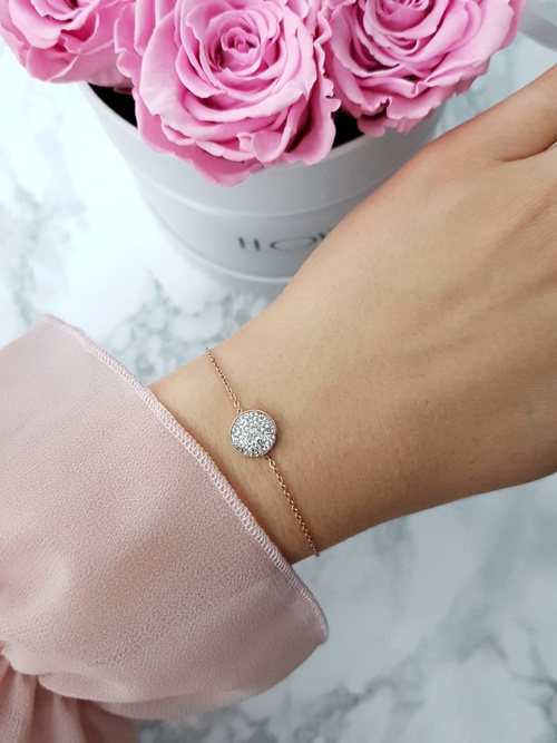 Жіночий браслет-ланцюжок Circle Rose Gold Selene
