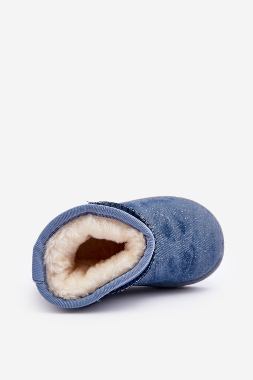 Дитячі зимові черевики з синім блиском Sulinne