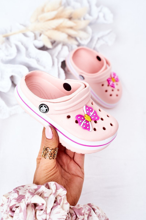Дитячі поролонові тапочки Crocs Pink Lazy Day