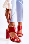 Шкіряні босоніжки з вирізом червоного маронного кольору