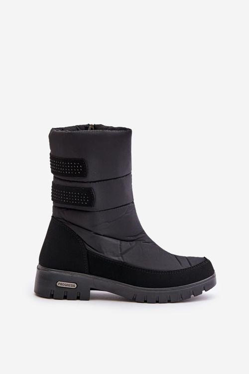 Жіночі зимові черевики на блискавці Progress PROGJ-21-16 Чорні