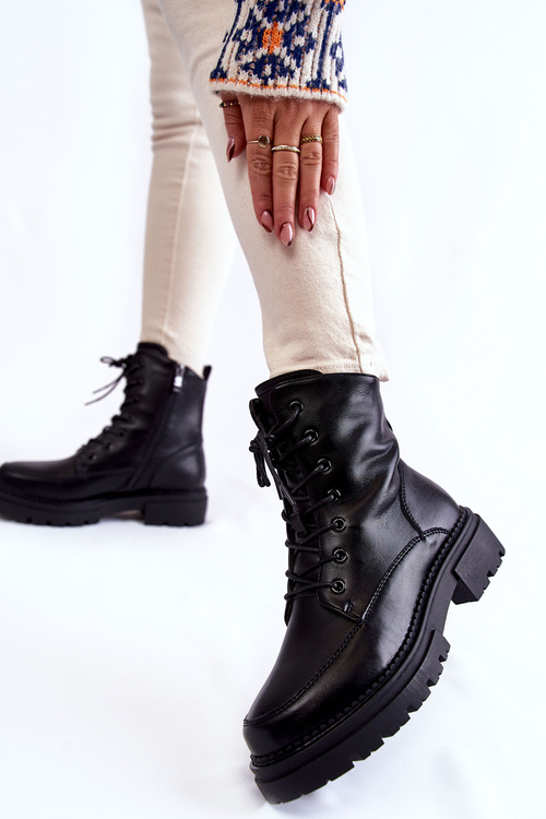 Шкіряні теплі черевики La.Fi 250009B-QN Чорні