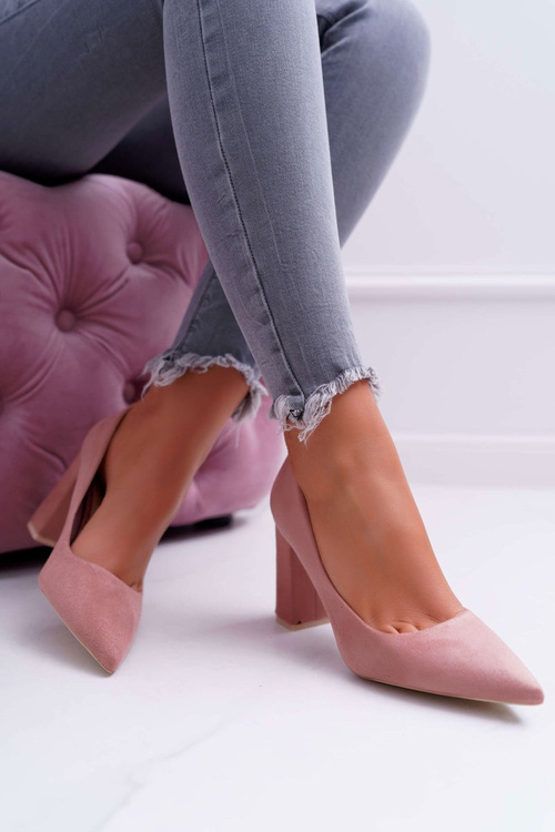 Жіночі туфлі на шпильці Suede Pink Clarina